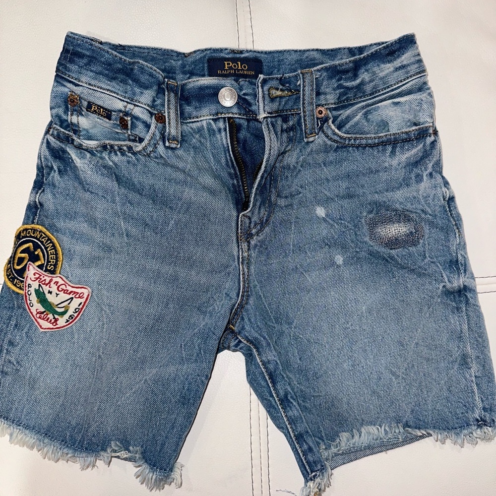 Kids Polo Ralph Lauren cut off jean shorts slim.